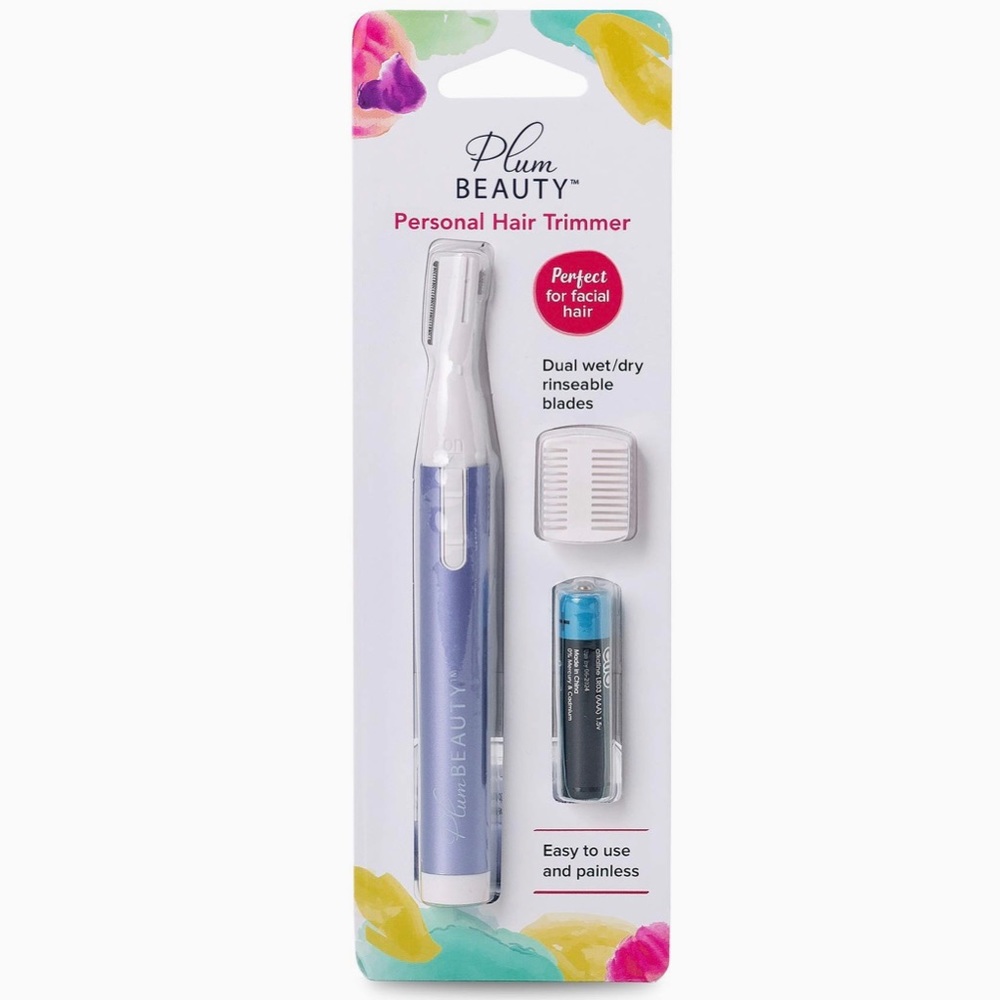 💜 NWT Personal Hair Trimmer Plum Beauty Grooming Tools Facial Hair Remover 💜
